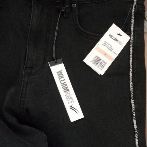 William Rast High Rise Waist Ankle Stretchy Jeans Side Piping Junior Size 28 - Picture 9 of 14